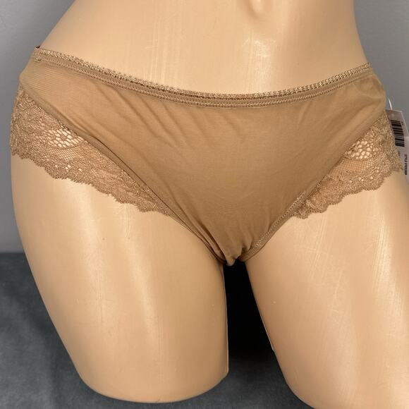 Telltale Panties Size XL Lace and Mesh Cheeky Toasted Nude Sheer Tan Panty New - Picture 2 of 8